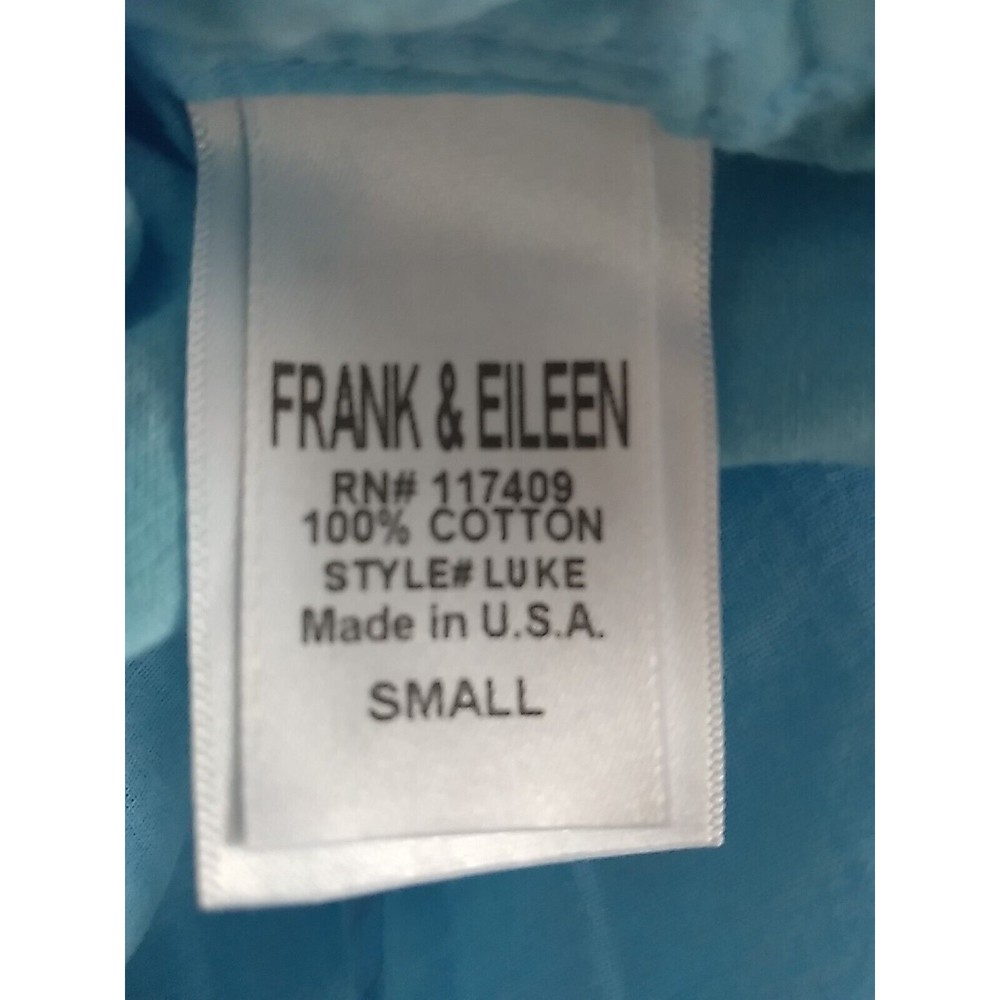 Frank & Eileen Shirt Women's Small Pale Blue Made in Sunny California - Picture 8 of 9
